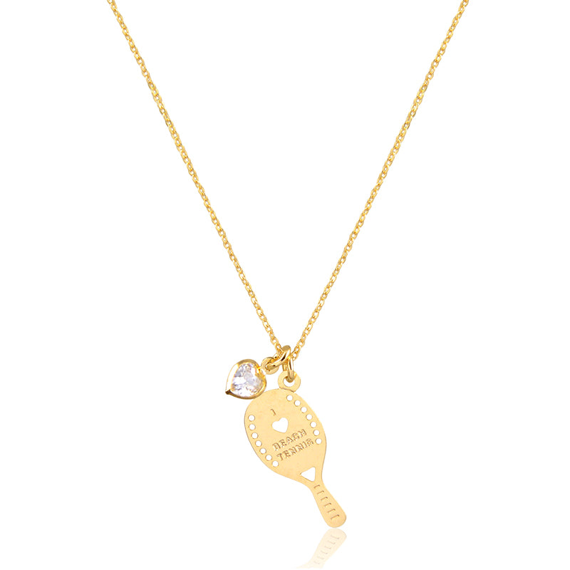 I Love Beach Tennis Necklace